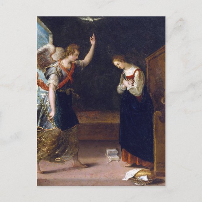 The Annunciation by Lavinia Fontana Postcard (Front)