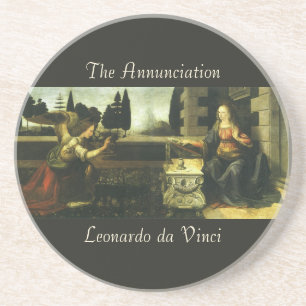 The Annunciation by Leonardo da Vinci Coaster