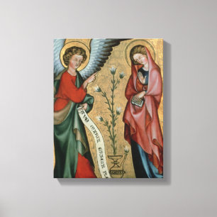 The Annunciation, c.1330 (oil on panel) Canvas Print