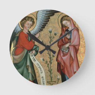 The Annunciation, c.1330 (oil on panel) Round Clock