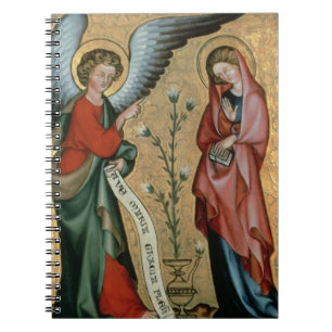 The Annunciation, c.1330 (oil on panel) Spiral Notebook