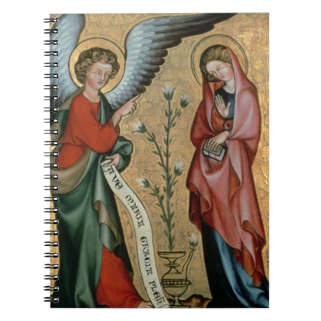 The Annunciation, c.1330 (oil on panel) Spiral Notebook (Front)