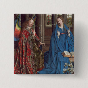 The Annunciation, c. 1434- 36 (oil on canvas) 15 Cm Square Badge