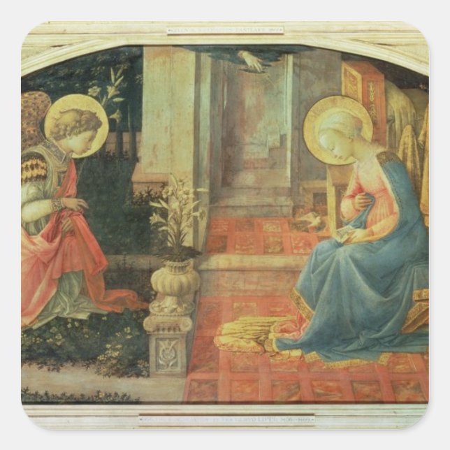 The Annunciation, c.1450-3 Square Sticker (Front)