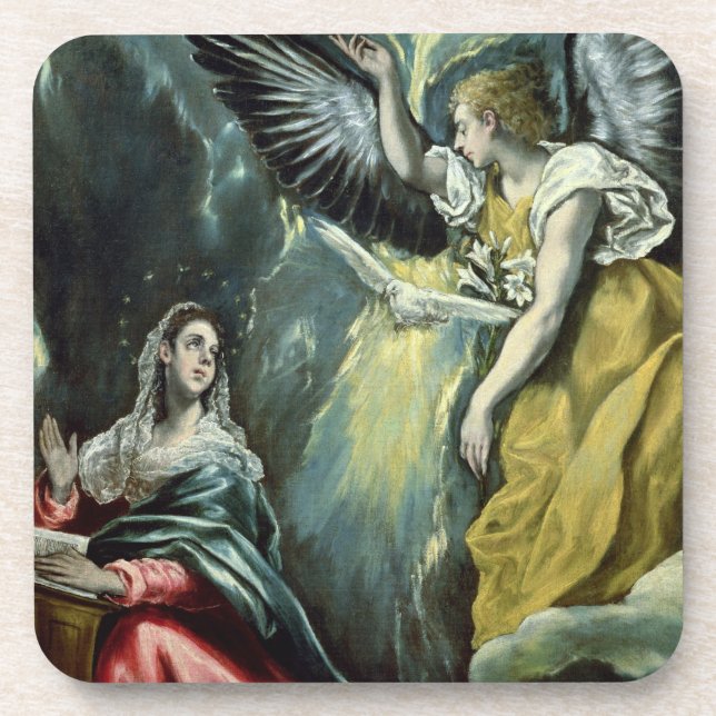 The Annunciation, c.1575 (oil on canvas) Coaster (Front)