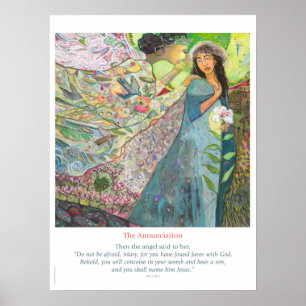 The Annunciation Catholic Poster, Luke 1:30-31 Poster