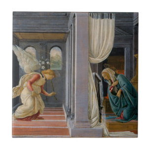The Annunciation, circa 1485 Tile