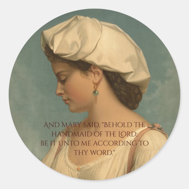The Annunciation Classic Round Sticker (Front)