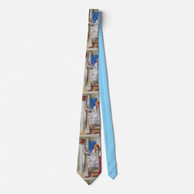 The Annunciation Dante Gabriel Rossetti Fine Art  Tie (Front)