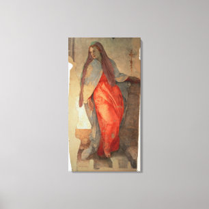 The Annunciation, detail of the Virgin, c.1527 (fr Canvas Print