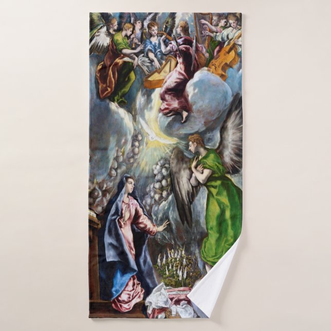 The Annunciation, El Greco Bath Towel (Bath Towel)