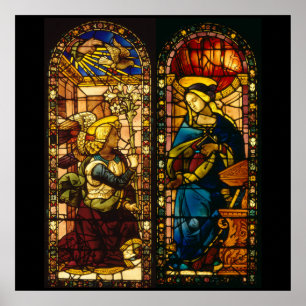 The Annunciation In Multi-Colours Poster
