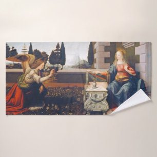 The Annunciation, Leonardo da Vinci, 1472–1473 Bath Towel