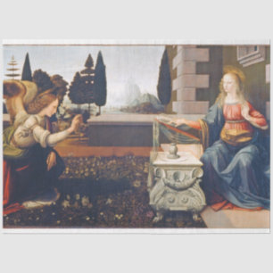 The Annunciation, Leonardo da Vinci, 1472–1473 Tissue Paper