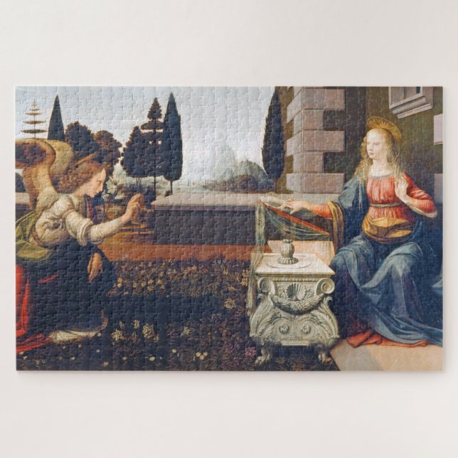 The Annunciation, Leonardo da Vinci Jigsaw Puzzle (Horizontal)