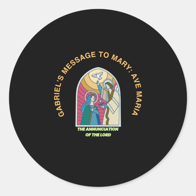 The Annunciation of the Lord Classic Round Sticker (Front)