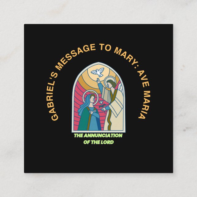 The Annunciation of the Lord Square Business Card (Back)