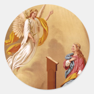 The Annunciation of Virgin Mary Classic Round Sticker