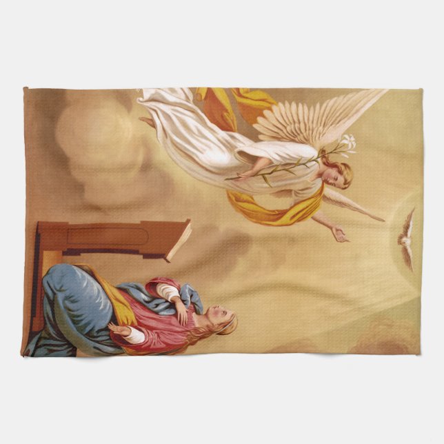The Annunciation of Virgin Mary Tea Towel (Horizontal)