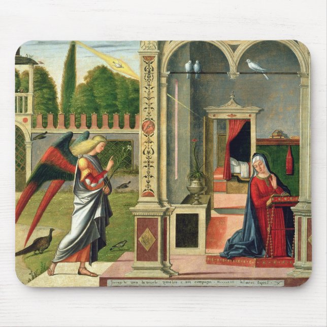 The Annunciation (oil on panel) 2 Mouse Pad (Front)