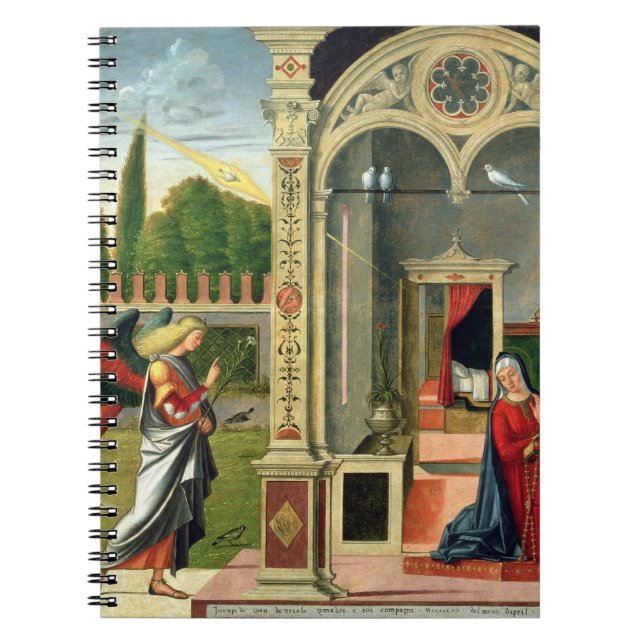 The Annunciation (oil on panel) 2 Spiral Notebook (Front)
