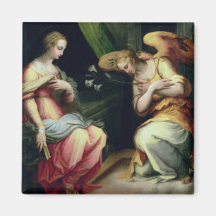 The Annunciation (oil on panel) 3 Magnet