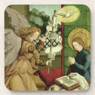 The Annunciation (oil on panel) Coaster