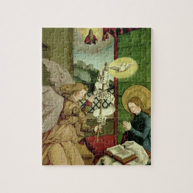The Annunciation (oil on panel) Jigsaw Puzzle (Vertical)