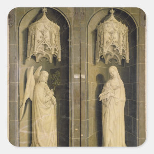 The Annunciation, outer panel from the Triptych Square Sticker