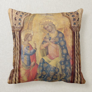 The Annunciation (part of polyptych) (oil on panel Cushion