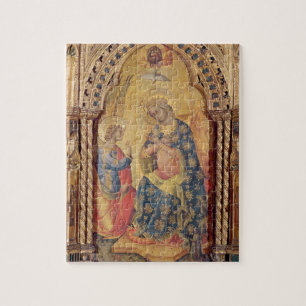 The Annunciation (part of polyptych) (oil on panel Jigsaw Puzzle