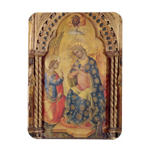 The Annunciation (part of polyptych) (oil on panel Magnet