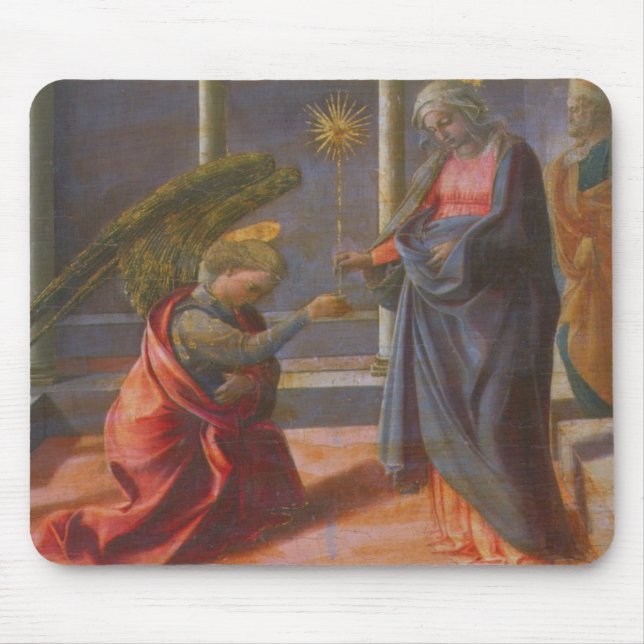The Annunciation (predella of the Barbadori Altarp Mouse Pad (Front)