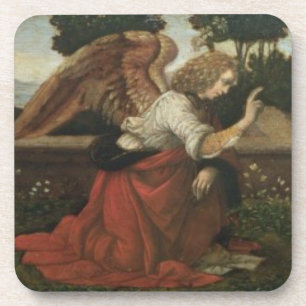 The Annunciation, predella panel from an altarpiec Coaster