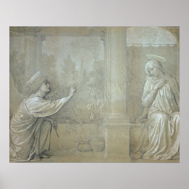 The Annunciation, preparatory cartoon for the Capp Poster (Front)
