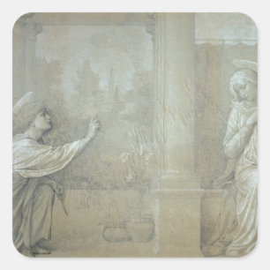 The Annunciation, preparatory cartoon for the Capp Square Sticker