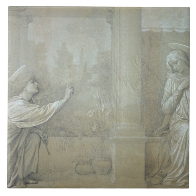 The Annunciation, preparatory cartoon for the Capp Tile (Front)