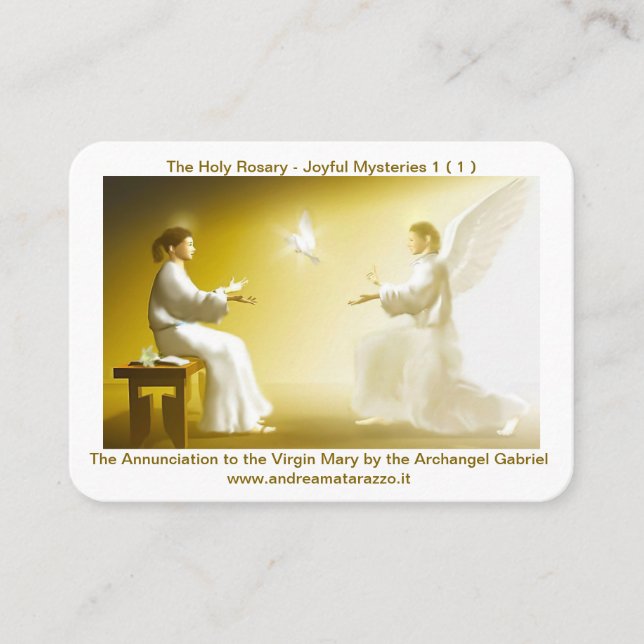 The Annunciation to Mary Holy Place Card (Front)