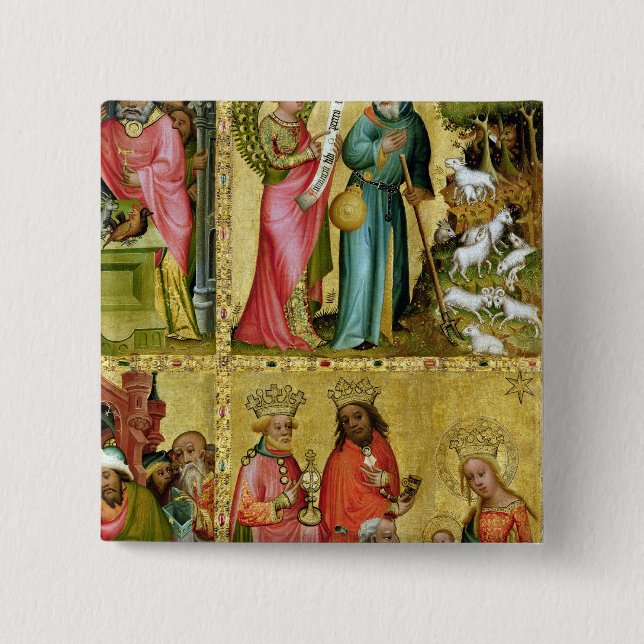 The Annunciation to St. Joachim 15 Cm Square Badge (Front)