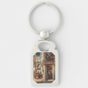 The Annunciation, with Saint Emidius Key Ring