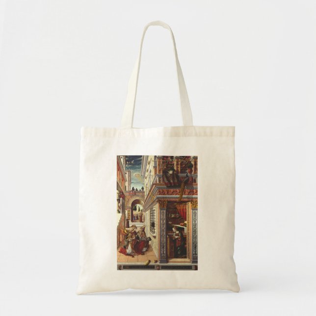 The Annunciation, with Saint Emidius Tote Bag (Front)