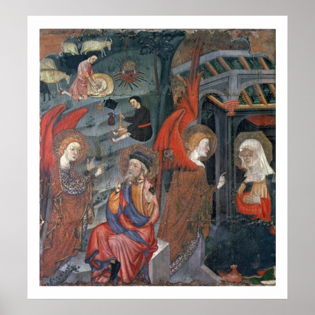 The Annunciation with Shepherds Making Cheese in t Poster (Front)