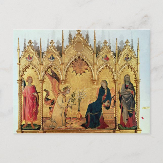 The Annunciation with St. Margaret and St. Postcard (Front)