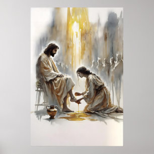 The Anointing At Bethany Mary And The Perfume Lent Poster