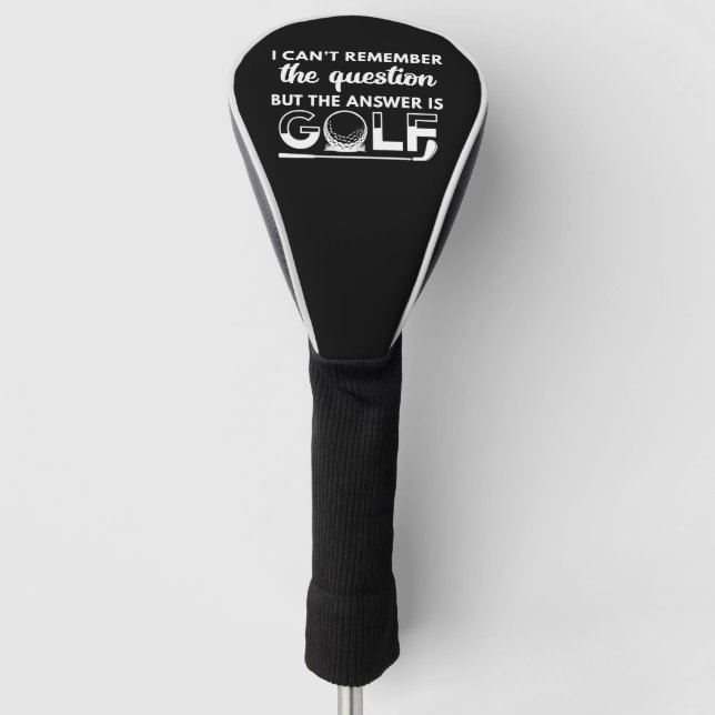 The Answer Is Golf Head Cover (Front)