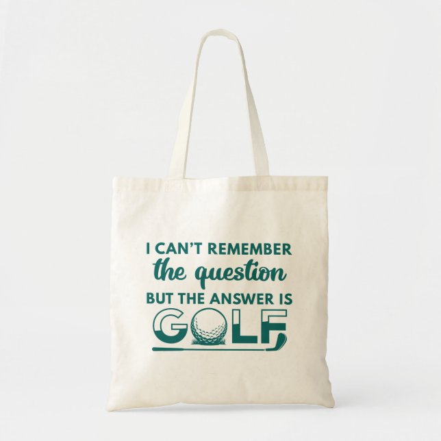 The Answer Is Golf Tote Bag (Front)