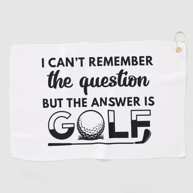 The Answer Is Golf Towel (Horizontal)