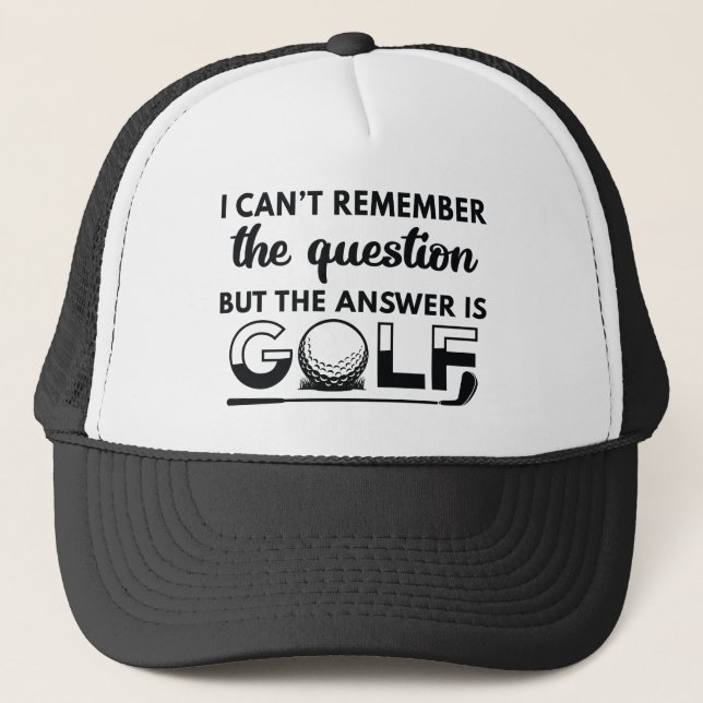 The Answer Is Golf Trucker Hat (Front)
