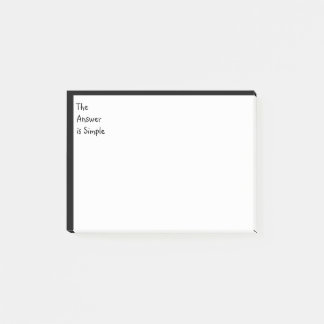 The Answer is Simple Inspiration Post-it Notes