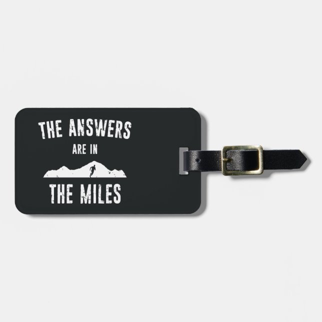 The Answers Are In The Miles Luggage Tag (Front Horizontal)